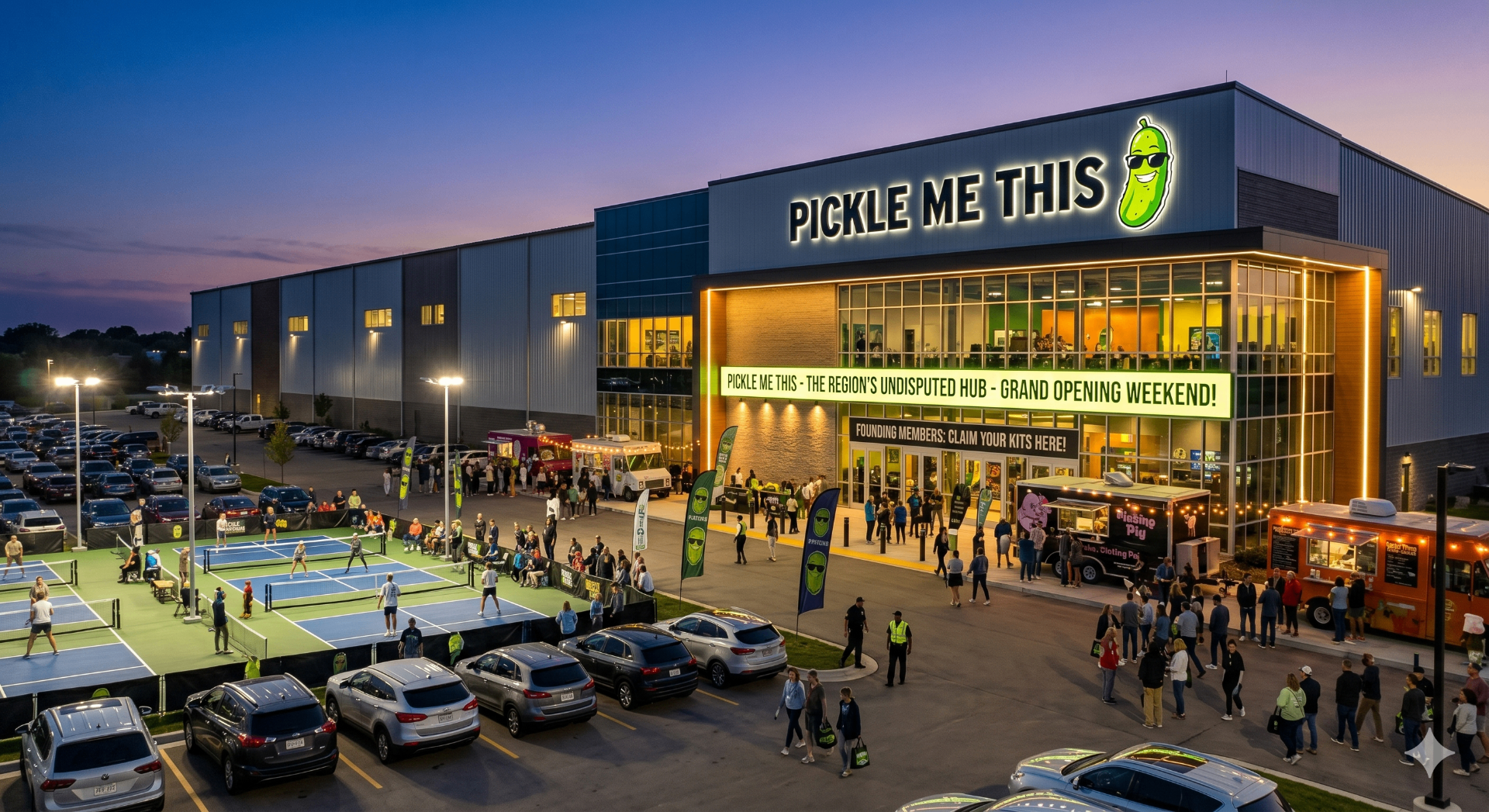 Pickle Me This exterior concept in Wisconsin during a grand opening event